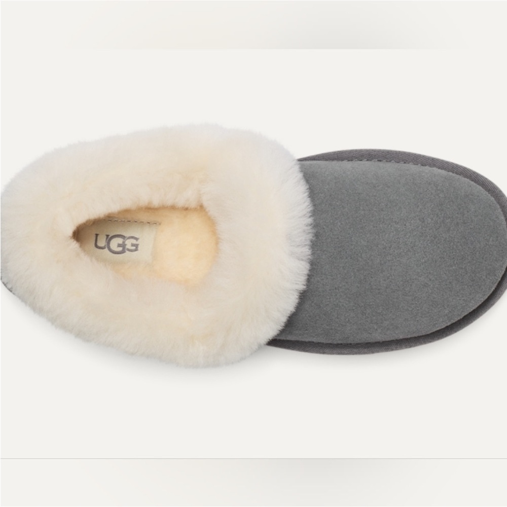 UGG Gray and Cream Women's Slippers (PRICEDROP) - Picture 7 of 10